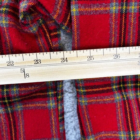 Shaver Lake Men Button Up Shirt Large Red Plaid Flannel Long Sleeve Collar - Picture 5 of 9